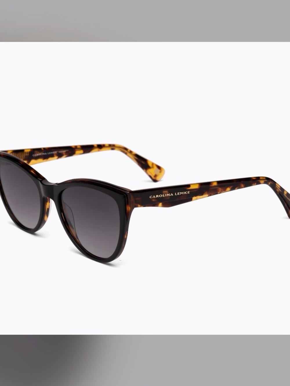 Carolina Lemke Women's Tortoise Cat-Eye Sunglasses - Brown Lenses
